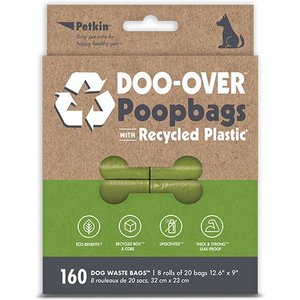 Petkin Doo-Over Poop Bags, Large, Unscented, 160 count