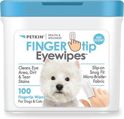 Show full view: Petkin Fingertip Eye Wipes Dog & Cat Grooming Wipes, 100 count slide 1 of 3