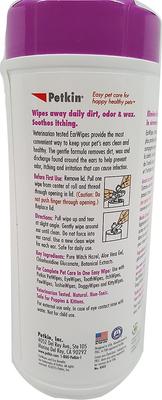 Show full view: Petkin Jumbo Dog & Cat Ear Wipes, 80 count slide 2 of 4