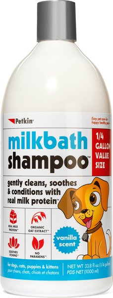 Show full view: Petkin MilkBath Dog Shampoo, 32-fl oz bottle slide 1 of 3