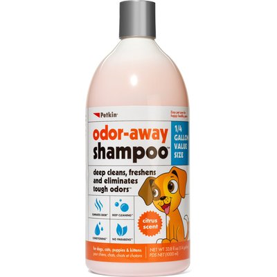 Petkin Petkin Odor-Away Citrus Scent Dog Shampoo, 32-fl oz bottle