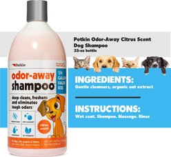 Petkin Odor-Away Citrus Scent Dog Shampoo, 32-fl oz bottle slide 2 of 2