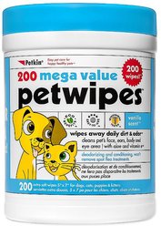 Petkin Petwipes Dog & Cat Wipes, 200 count