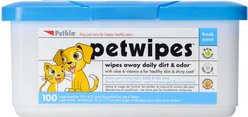 Petkin Petwipes Fresh Scent Dog & Cat Wipes, 100 count
