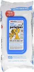 Petkin Petwipes Vanilla & Coconut Valu-Pak Dog & Cat Wipes, 125 count