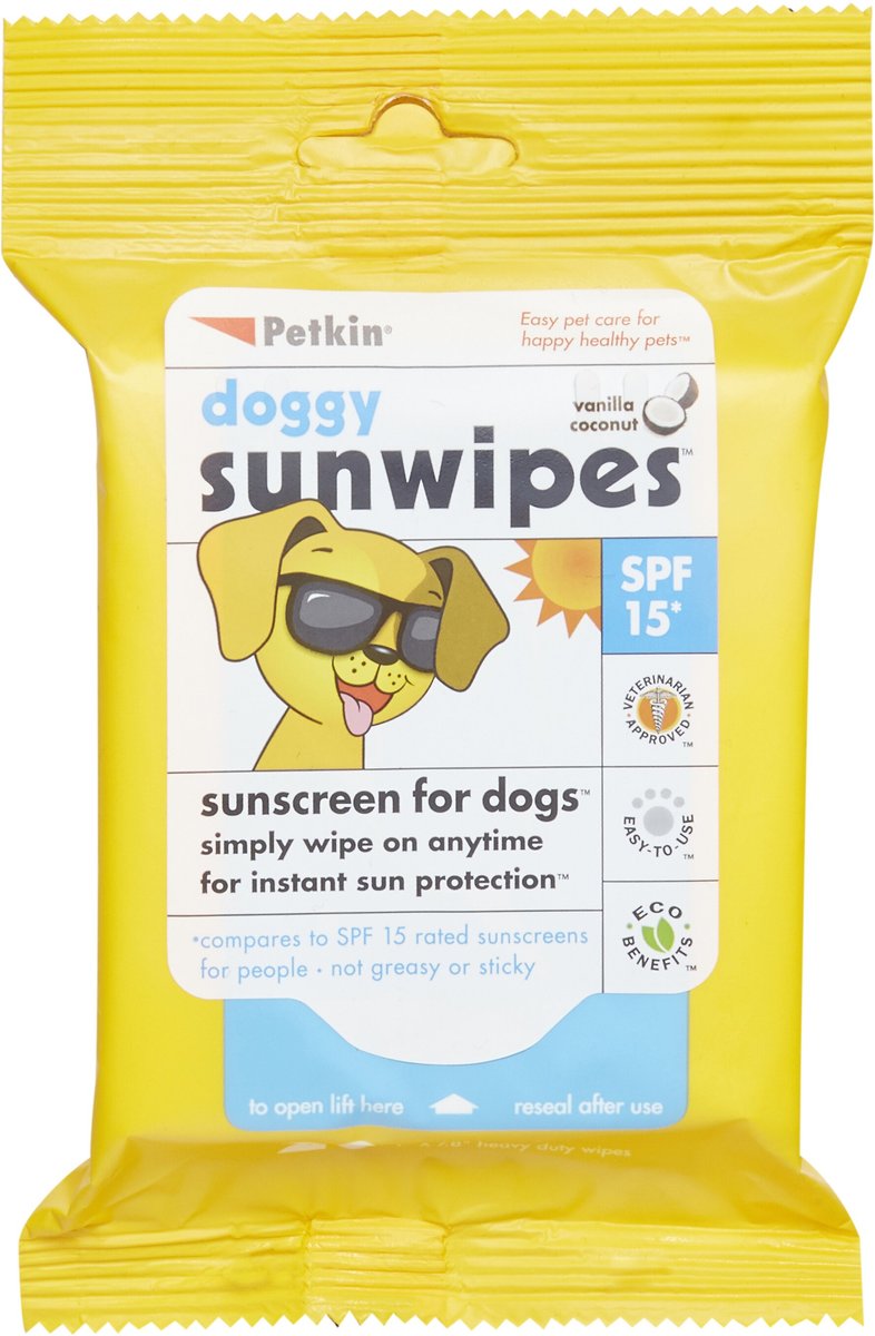 Petkin SPF 15 Doggy Sun Wipes