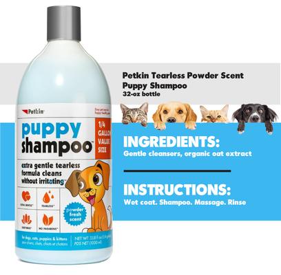 Show full view: Petkin Tearless Powder Scent Puppy Shampoo, 32-fl oz bottle slide 2 of 3