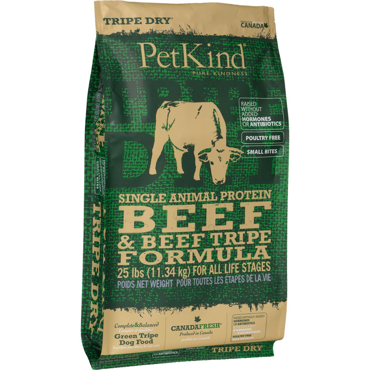 PetKind Beef Tripe Dry Dog Food, 25-lb bag