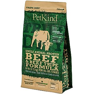 PETKIND Tripe Dry Grain-Free Venison Tripe Formula Dry Dog Food, 6