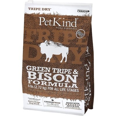 PetKind PetKind Tripe Dry Green Tripe & Bison Formula Dry Dog Food, 6-lb bag