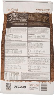 Show full view: PetKind Tripe Dry Grain-Free Green Tripe & Bison Formula Dry Dog Food, 6-lb bag slide 3 of 7