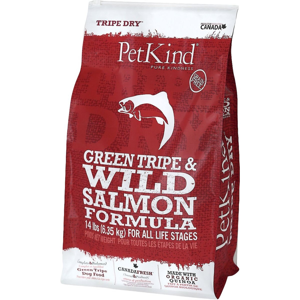 Petkind Tripe Dry Green Tripe & Wild Salmon Dry Dog Food, 14-lb bag