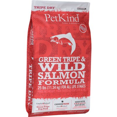 PetKind Petkind Tripe Dry Green Tripe & Wild Salmon Dry Dog Food, 25-lb bag