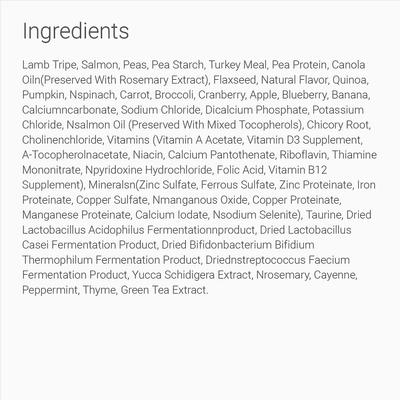 Show full view: PetKind Tripe Dry Grain-Free Green Tripe & Wild Salmon Dry Dog Food, 25-lb bag slide 4 of 7