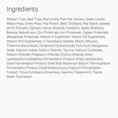 Show full view: PetKind Tripe Dry Grain-Free Venison Tripe Formula Dry Dog Food, 25-lb bag slide 3 of 6