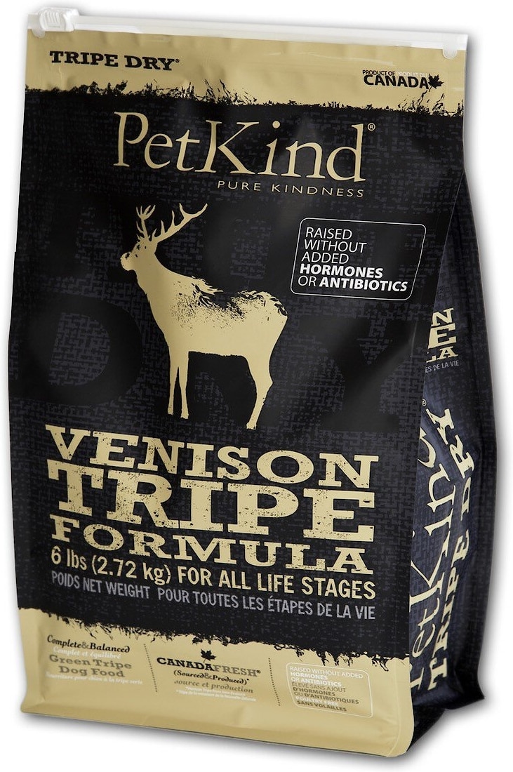 PETKIND Tripe Dry Grain-Free Venison Tripe Formula Dry Dog Food, 6