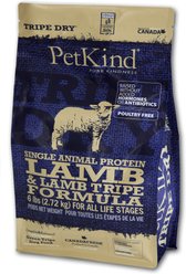 PetKind Tripe Dry Single Animal Protein Lamb & Lamb Tripe Formula Dry Dog Food, 6-lb bag