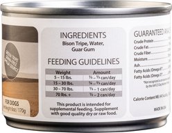 PetKind Tripett Green Bison Tripe Grain-Free Canned Dog Food, 5.5-oz can, case of 24 slide 2 of 4
