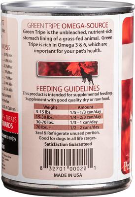 Show full view: PetKind Tripett Green Venison Tripe Grain- Free Canned Dog Food, 12.8-oz, case of 12 slide 3 of 9