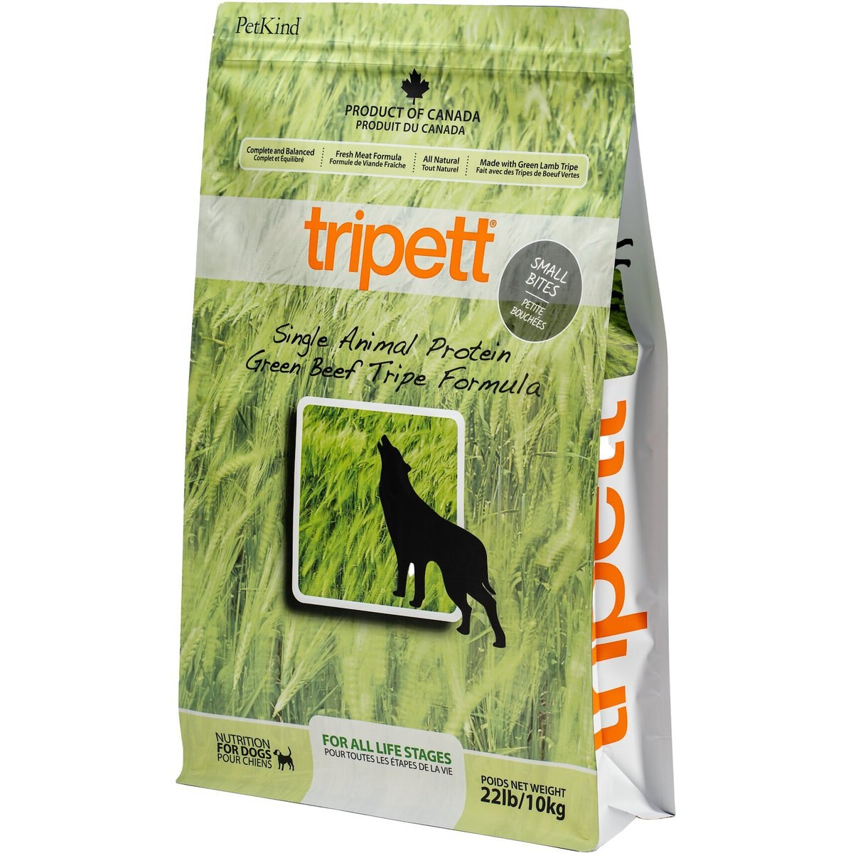 PetKind Tripett Single Animal Protein Green Beef Tripe Dry Dog Food, 22-lb bag