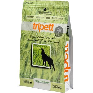 PetKind Tripett Single Animal Protein Green Beef Tripe Dry Dog Food, 22-lb bag