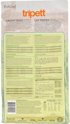 Show full view: PetKind Tripett Single Animal Protein Green Beef Tripe Dry Dog Food, 4.4-lb bag slide 3 of 3