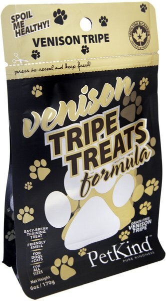 PetKind Venison Tripe Formula Jerky Dog Treats, 6-oz bag