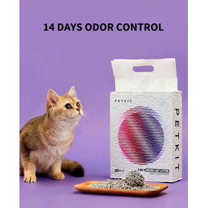 PETKIT 5 in 1 Mixed Flushable Unscented Clumping Tofu Cat Litter, 7.9-lb bag, case of 2