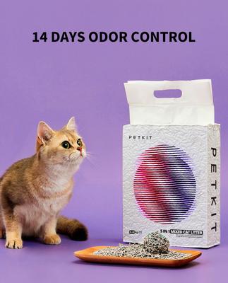 Show full view: PETKIT 5 in 1 Mixed Flushable Unscented Clumping Tofu Cat Litter, 7.9-lb bag, case of 2 slide 9 of 10