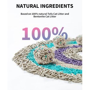 PETKIT 5 in 1 Mixed Flushable Unscented Clumping Tofu Cat Litter, 7.9-lb bag, case of 2