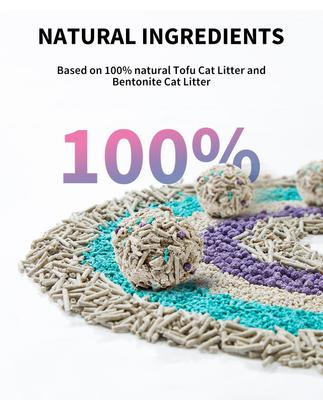 Show full view: PETKIT 5 in 1 Mixed Flushable Unscented Clumping Tofu Cat Litter, 7.9-lb bag, case of 4 slide 8 of 10