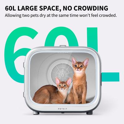 Show full view: PETKIT AirSalon Max Pro Small Dog & Cat Grooming Dryer Box, White slide 2 of 10