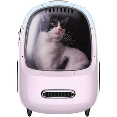 PETKIT PETKIT Breezy 2 Backpack Dog & Cat Carrier, 12.99 × 11.81 × 17.71-in, Pink
