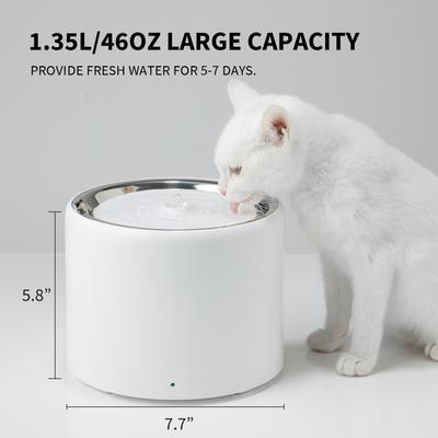 Show full view: PETKIT EverSweet 3 Pro Stainless Steel Cat Water Fountain, White slide 8 of 10