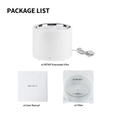 Show full view: PETKIT Eversweet 3 Pro Stainless Steel Dog & Cat Wireless Pump/UVC, 1.8L slide 9 of 10