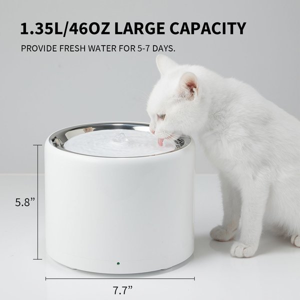 Show full view: PETKIT Eversweet 3 Pro Stainless Steel Dog & Cat Wireless Pump/UVC, 1.8L slide 7 of 10