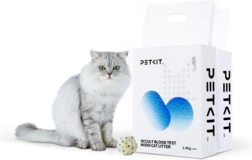 Show full view: PETKIT Flushable Occult Blood Test Unscented Clumping Tofu Cat Litter, 5.2-lb bag, case of 2 slide 9 of 10