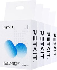 PETKIT Flushable Occult Blood Test Unscented Clumping Tofu Cat Litter, 5.2-lb bag, case of 4