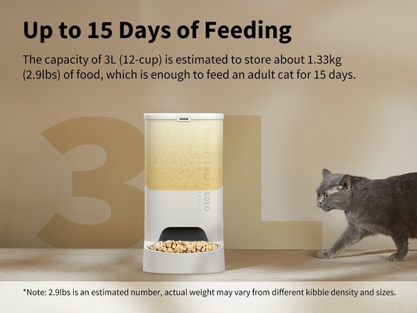 Show full view: PETKIT Fresh Element Solo Automatic Dog & Cat Feeder, 3L slide 6 of 10