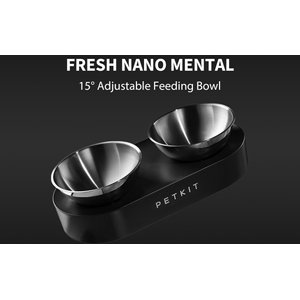 PETKIT Fresh Nano 15 Degree Adjustable Stainless Steel Elevated Dog & Cat Bowl, 4-oz