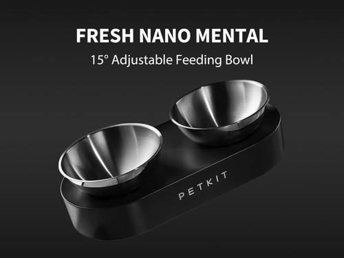 Show full view: PETKIT Fresh Nano 15 Degree Adjustable Stainless Steel Elevated Dog & Cat Bowl, 4-oz slide 2 of 7