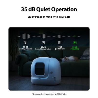 Show full view: PETKIT PuraMax 2 Self Cleaning Cat Litter Box, White, X-Large: 24-in slide 7 of 10