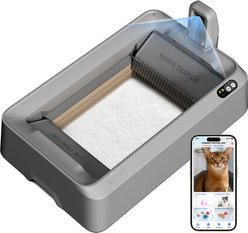 PETKIT Purobot Crystal Camera Duo Automatic Cat Litter Box, Grey, 31.969x 21.26x 8.46-in, Grey