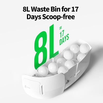 Show full view: PETKIT Purobot Max Pro Automatic Cat Litter Box, White slide 7 of 10