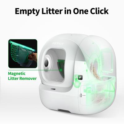 Show full view: PETKIT Purobot Max Pro Automatic Cat Litter Box, White slide 8 of 10