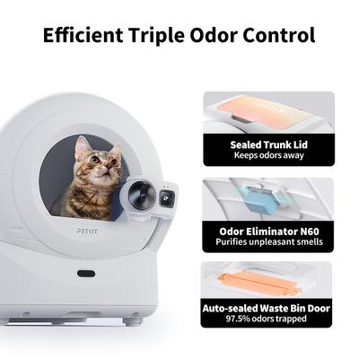 Show full view: PETKIT Purobot Ultra Automatic Cat Litter Box, White slide 7 of 9