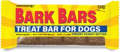 Petknowledgy by Spunky Pup Bark Bars Peanut Butter Dog Treat, 1.5-oz, 6 count