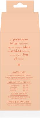 Show full view: Petknowledgy by Spunky Pup Quirkies Cheddar Cheese Dog Treat, 12-oz bag slide 3 of 3