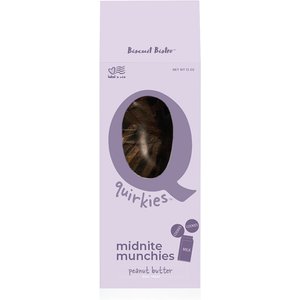 Petknowledgy by Spunky Pup Quirkies Midnite Munchies Peanut Butter Dog Treat, 12-oz bag