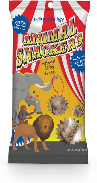 Petknowledgy by Spunky Pup Snack Pack Peanut Butter Dog Treat, 2.5-oz bag, case of 8